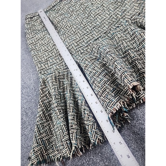 Anthropologie Elevenses Skirt 8 Tweed Wool‎ Blend Flounce Trumpet Office Siren - Picture 7 of 10
